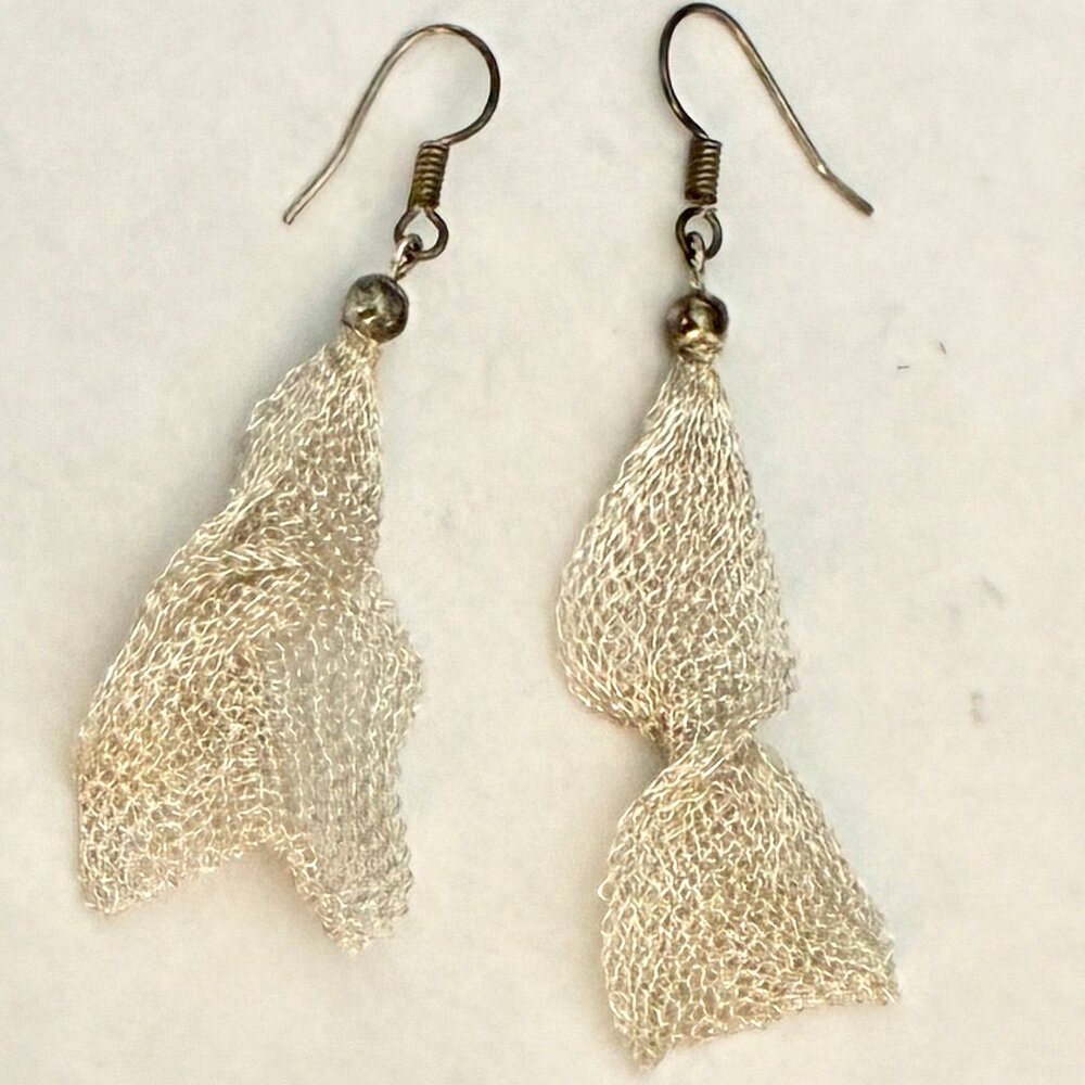 Sterling Silver Mesh Earrings